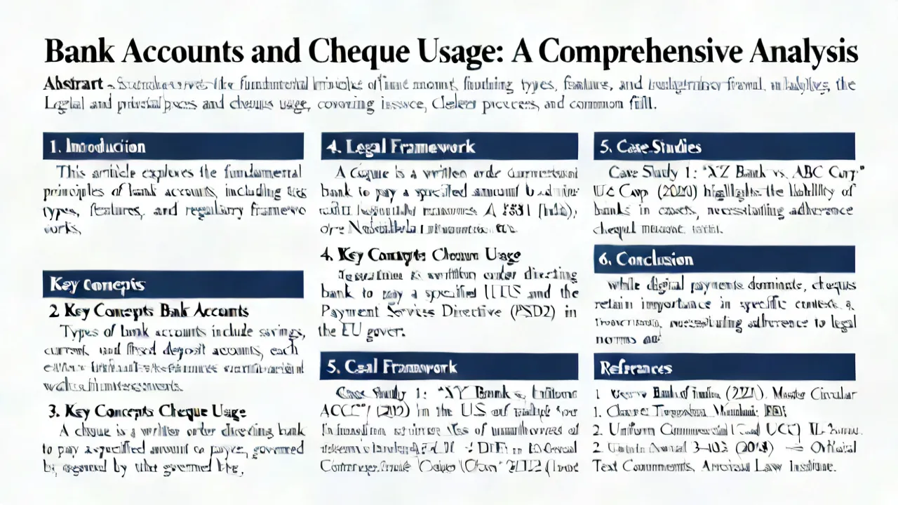 Understanding Cheques and Bank Offers