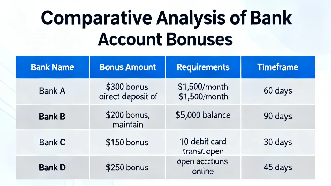 Comparing Bank Account Bonuses